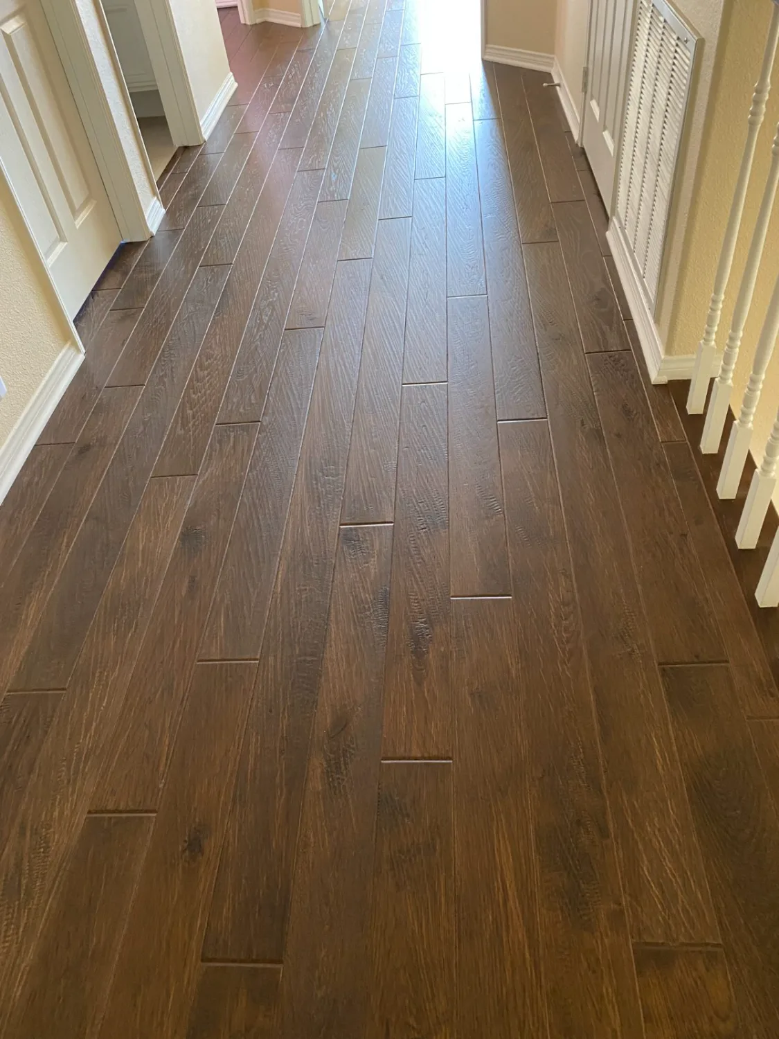 Entryway · Espresso Oak hardwood flooring by EKO FLOORING