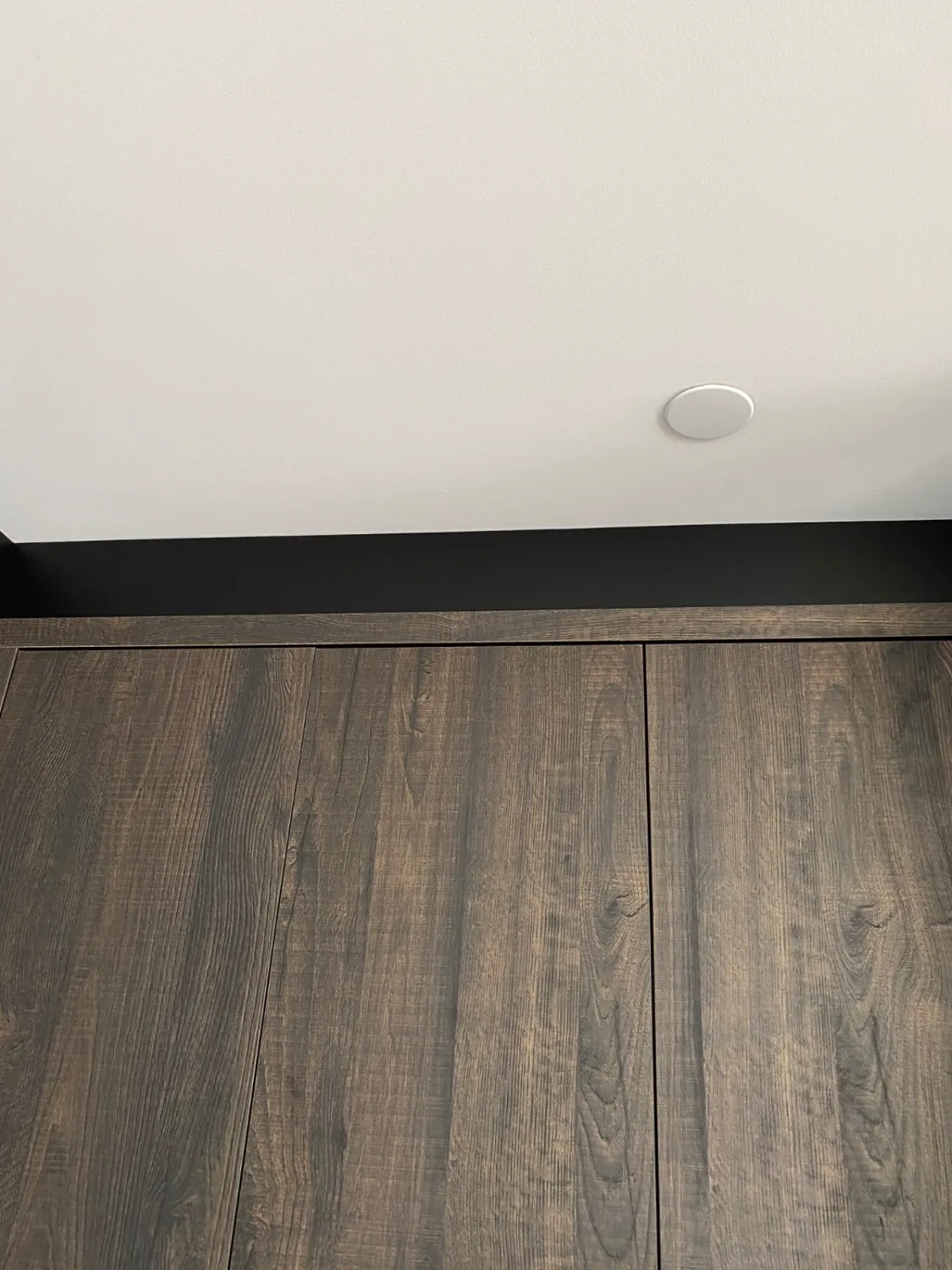 Close-up of greige oak hardwood flooring