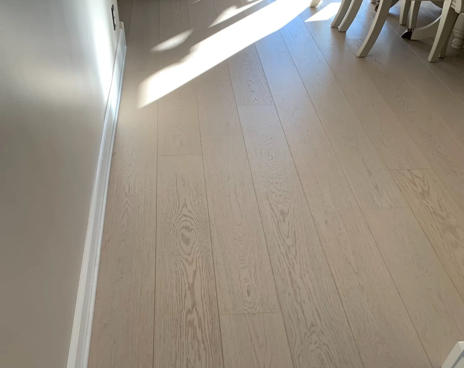 Living Room · White Oak hardwood flooring by EKO FLOORING