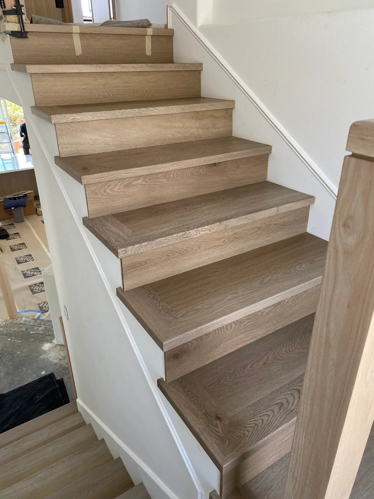 Gaia Athena SPC vinyl stair treads with square-edge nosing