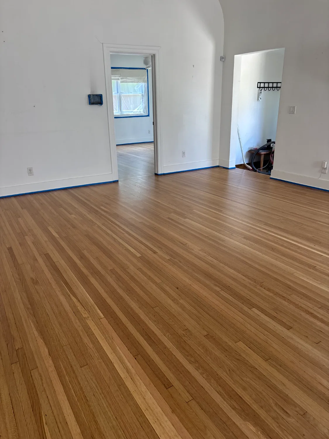 Living Room · Red Oak hardwood flooring by EKO FLOORING
