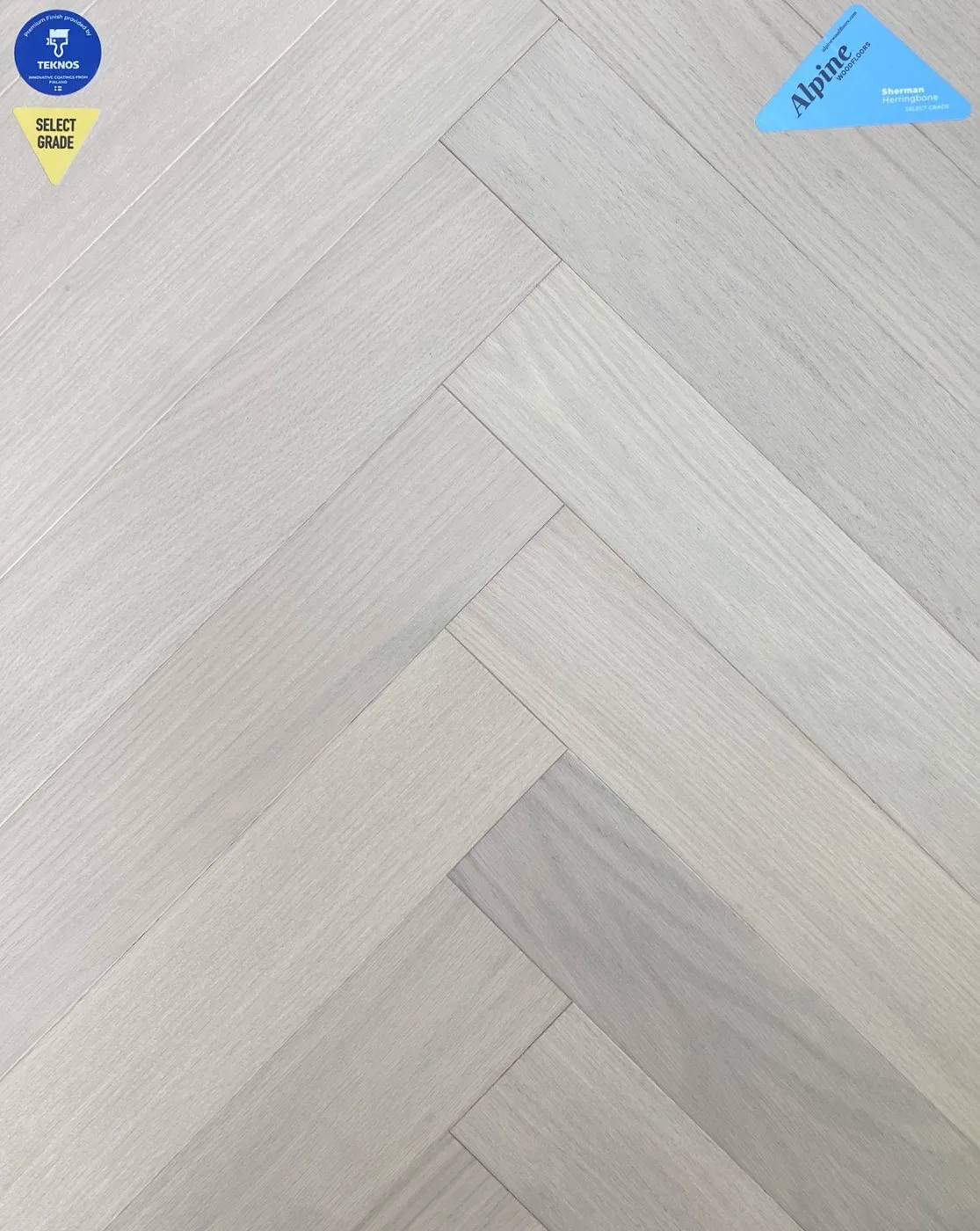 Alpine Sherman Herringbone flooring sample