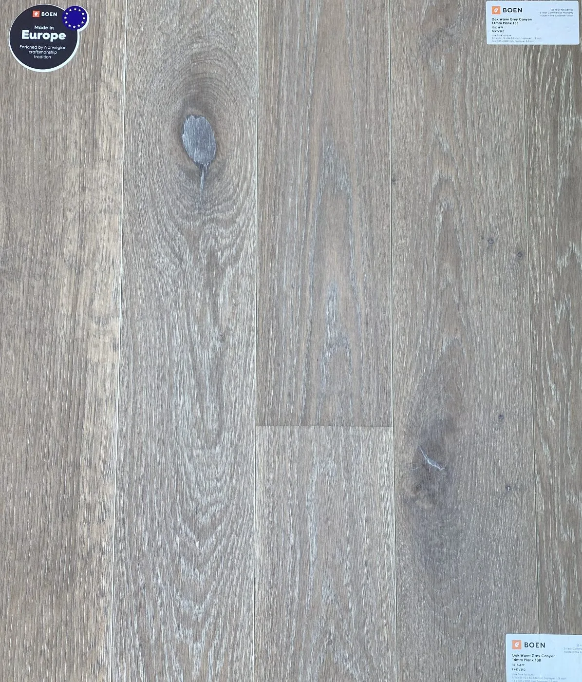 Boen Warm Grey Canyon flooring sample