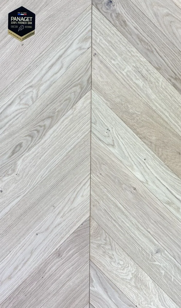 Panaget Chevron Bois Flotte flooring sample