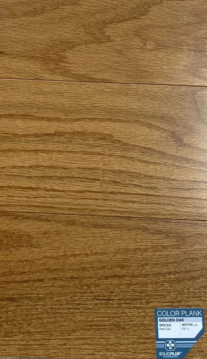 Somerset Color Plank Collection Engineered Golden Oak flooring sample