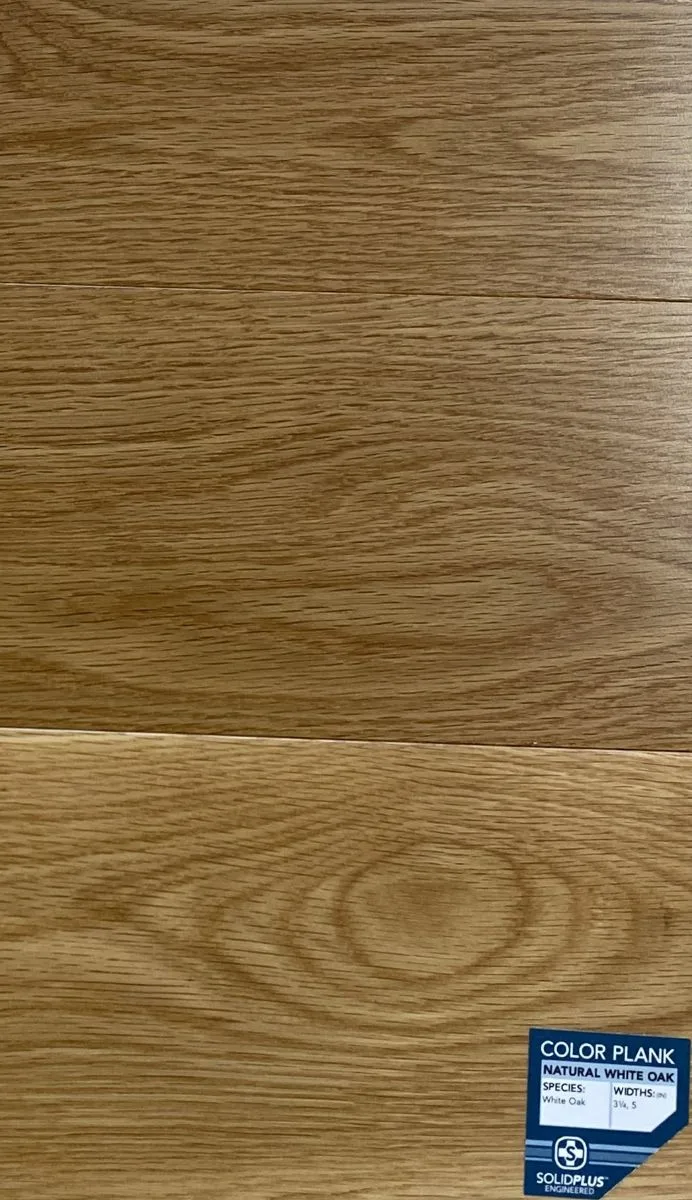 Somerset Color Strip Solid Natural White Oak flooring sample